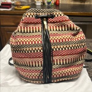 Elizabeth & James - Multicolored woven and leather bag. NWOT